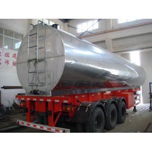 Buy cheap Three Axle Bitumen Transport Tanker With Burner Direct Heating System from wholesalers