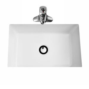 Buy cheap Rectangle WC Under Counter Basin White Ceramics Glazed With overflow from wholesalers