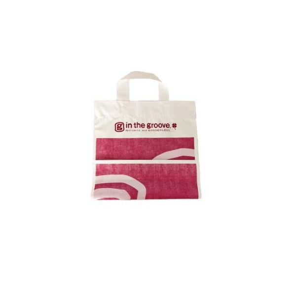 Quality CPE Plastic Carrier Bags Biodegradable Reusable Patch Handle Plastic Bags for sale