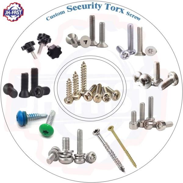 Quality Sample Tamper Proof Anti-Theft Screws M2 M2.5 M3 M3.5 M4 M5 M6 M8 Black Star Wood Deck for sale