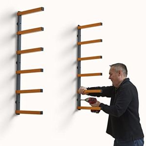 Buy cheap 6-Level Wall Mount Lumber Storage Metal Rack Perfect for Everyday and Organizing Wood from wholesalers