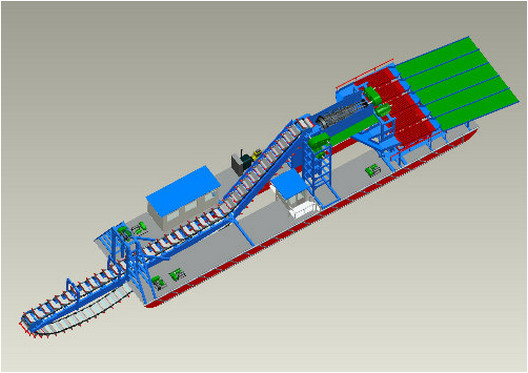 Quality Customized River Sand Dredger Modern Design Convenient Bucket Chain Dredger for sale