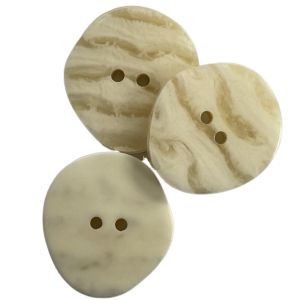 Irregular Shape Fancy Plastic Buttons Two Hole Horn Desgin In 36L For Coat DIY