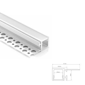Buy cheap 23*16mm Aluminium Gypsum Plaster Trimless Recessed LED Linear Profile from wholesalers
