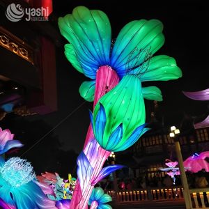 Handcrafted Artificial Flower Lantern - Waterproof Exotic Flower Design for