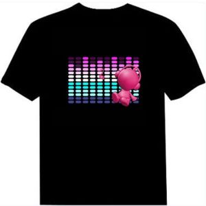 Buy cheap Flashing Glowing Sound Activated LED T Shirt 2xAAA from wholesalers