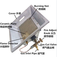 Natural Gas LPG Poultry Brooder Heater 675*235*95mm Aluminized Steel