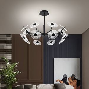 Buy cheap Modern Living Room Bedroom Acrylic Chandelier designer black gold Chandelier(WH-MI-409) from wholesalers