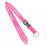 Buy cheap Cute Branded Identification Woven Pink Lanyards For Business Conference from wholesalers