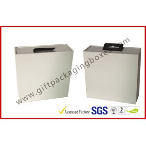 Buy cheap Custom Big White Display Gift Packaging Boxes With Black EVA Holder And Hook from wholesalers