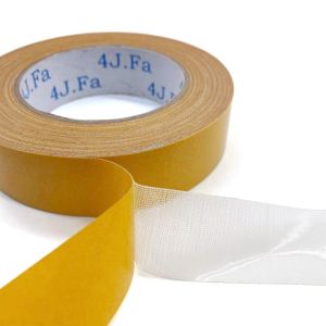 China Customized White Indoor Carpet Edge Binding Tape Double Sided Rubber Hot Melt Adhesive for Rugs Sealing on sale