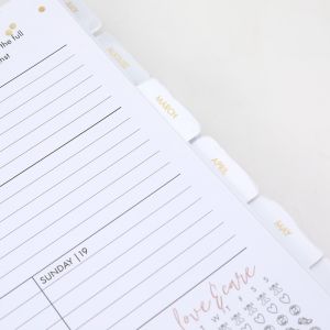 Buy cheap 2024 Custom Printing Weekly Planner with Laminated Divider Tab and Gold Reinforced Corners from wholesalers