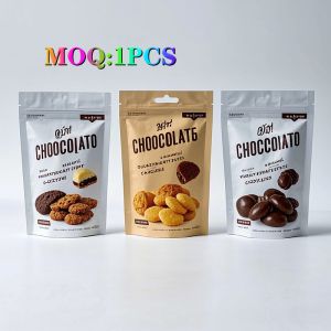 Buy cheap Plastic Packaging Bag With Luxury Window For Nut Chocolate Candy Sweets Pouch Bag With Child Proof Zipper from wholesalers