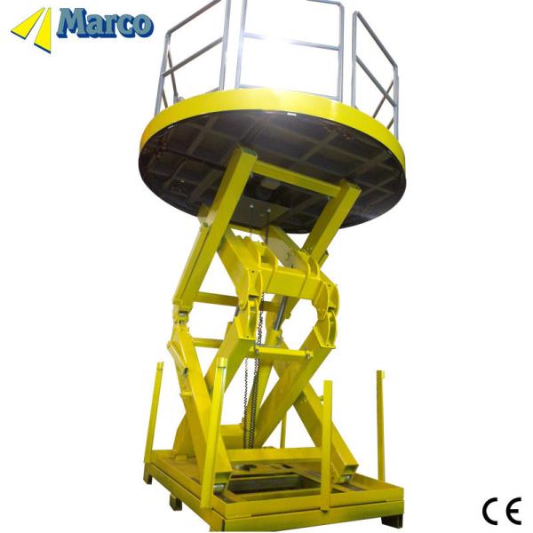 Buy cheap Warehouse Crane Marco High Scissor Lift Table with CE Certification and Guardrail from wholesalers
