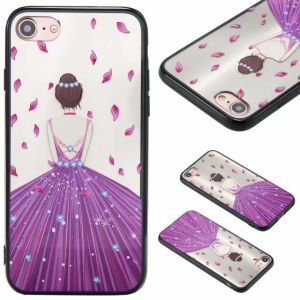 iPhone Leather Varnished Embossed Protective Case with Goddess