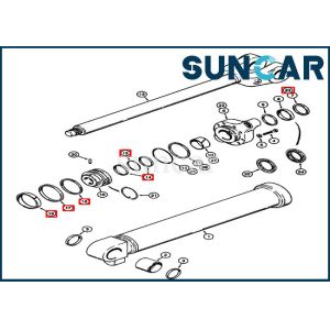 Buy cheap 1543305C1 Lift CYL Replacement Kit Wheel Loader 621B 721C Case Cylinder Seal Repair Kit from wholesalers