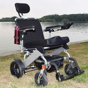 Buy cheap 6km/h Portable Foldable Lightweight Power Wheelchair ISO13485 Approved from wholesalers
