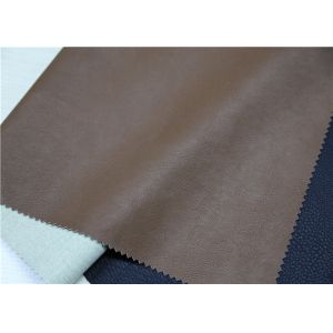 Buy cheap Embossed Brown Faux Leather Fabric , Faux Leatherette Fabric Abrasion Resistant from wholesalers