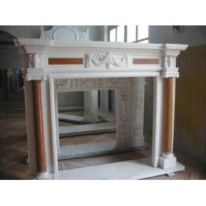 Buy cheap marble fireplace mantel for home decoration from wholesalers