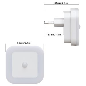 3 Modes 1W ABS 50000hours Wall Plug In Motion Sensor Light