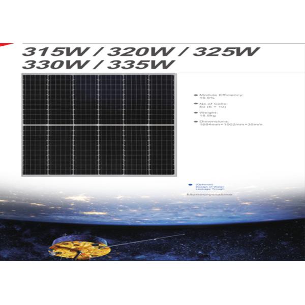 High Transmission Tempered Glass IP67 Monocrystalline Solar PV Panel