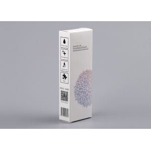 White Ivory Board Paper Packaging Boxes With Hot Laser Silver And Matte