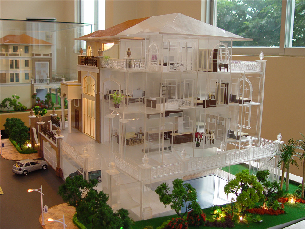 Buy cheap Refined Handmade Architecture House Model With Internal Layout / Furniture from wholesalers