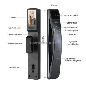 Buy cheap Smart Door Lock With Camera Inteligente Fingerprint Security Automatic Smart Lock from wholesalers