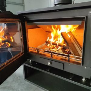 Buy cheap Modern Style Wall Mounted Wood Burning Fireplace Stove With Glass Door from wholesalers