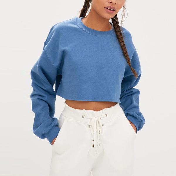 Buy cheap Women Cropped Sweater Soft Crewneck Sweatshirt Customized from wholesalers