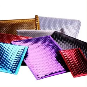 Shipping Packaging Holographic Bubble Envelope Mailing Bags Metallic Poly