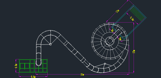 Fiberglass Amusement Park Rides Super Behemoth Bowl Water Slide Customized