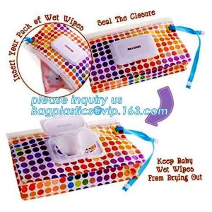 Buy cheap Colorful printing eva wet baby tissue paper bag, Customized EVA eco-friendly baby tissue gusseted wet wipes packaging ba from wholesalers