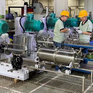 Buy cheap Self Made Mechanical Seal Horizontal Sand Mill For Wet Grinding / Dispersing In Ink / Paint from wholesalers