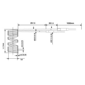 Buy cheap Hot runner electric heater coil heaters flat section 1.4X2.3 round pipe2.0 black color export to globle market from wholesalers