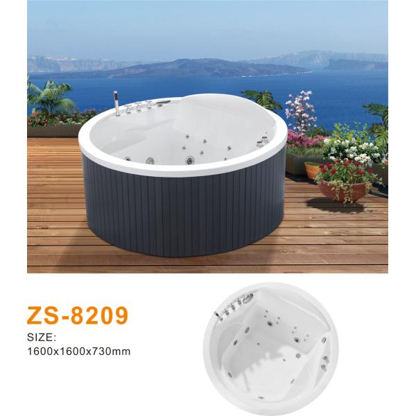 Elegant Acrylic Freestanding Spa Jacuzzi with Waterfall Faucet and Aromatherapy
