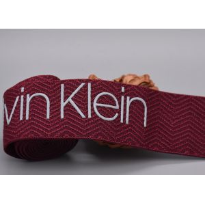 Buy cheap 30mm Printed Garment Elastic Band With Silicone Shiny Logo from wholesalers