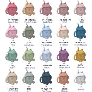 Printed Customization Drinking Silicone Sippy Cup With Straw