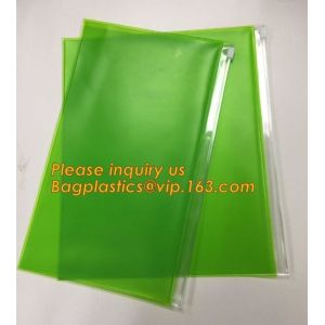 popular office stationary A4 pvc document bags with zipper,A4 PVC PP clear