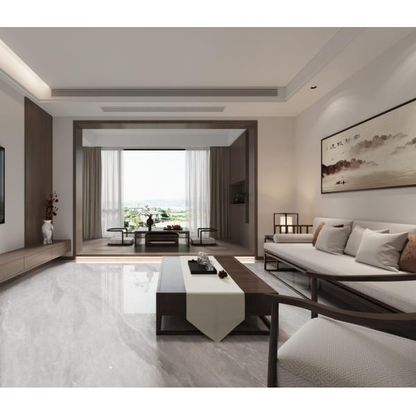 Quality Gray sandstone 1mx1m Decorative Inside Floor Polished Glazed Porcelain Tile For Hotel and Project for sale