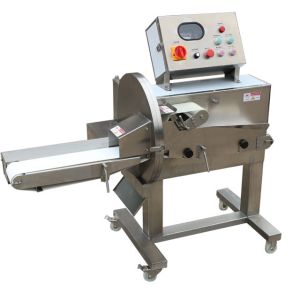 Transmission belt meat cutting machine