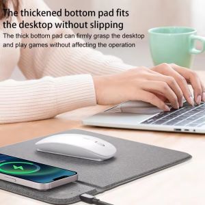 15W Power Output Wireless Charging Mousepad for Customized Logo and USB Type-C