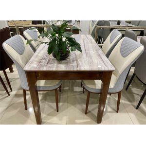 Buy cheap Moisture Resistant Oak Dinette Set With Clear Texture Fashionable Design from wholesalers