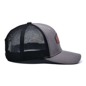 Buy cheap Customizable Cotton-Front Trucker Cap with Sweatband Custom Lether Patch from wholesalers