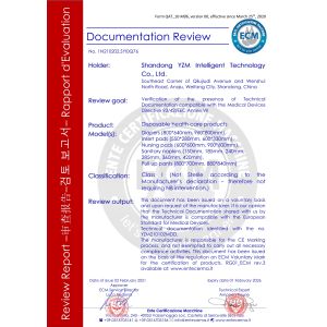 Shandong YZM Intelligence Technology Co., Ltd. Certifications