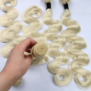 Buy cheap Brazilian virgin human hair White blonde 60 human hair extensions weave weft from wholesalers