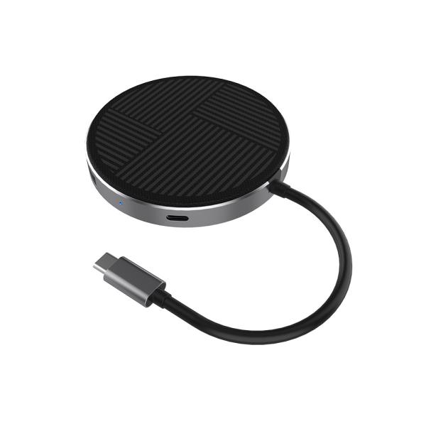Aluminum Type-C Hub Adapter with USB2.0 USB3.0 Hub USB-C PD and Wireless
