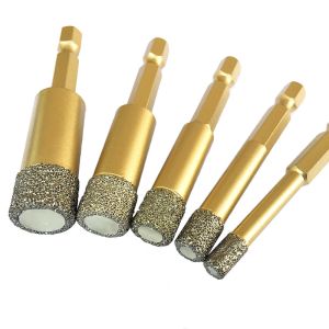 6mm Vacuum Brazed Diamond Finger Bits for Marble Drilling Feed Rate 24-48" per