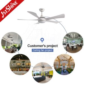 Buy cheap 52-Inch High-Speed Ceiling Fan With LED Light White 5 Plastic Blade from wholesalers