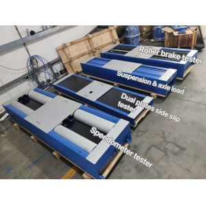 5-in-1 Roller Brake Tester with 4000kg Max Axle Load, Dual Plate Side Slip, and